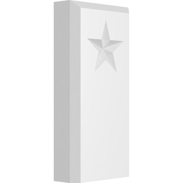 Ekena Millwork Standard Foster Star Plinth Block With Beveled Edge, 3"W x 6"H x 1"P PBP030X060X100FOS07 - main